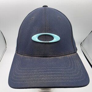 Oakley Adults Blue Flexfit Hat Cap L/XL Casual Outdoors Athletic Lightweight
